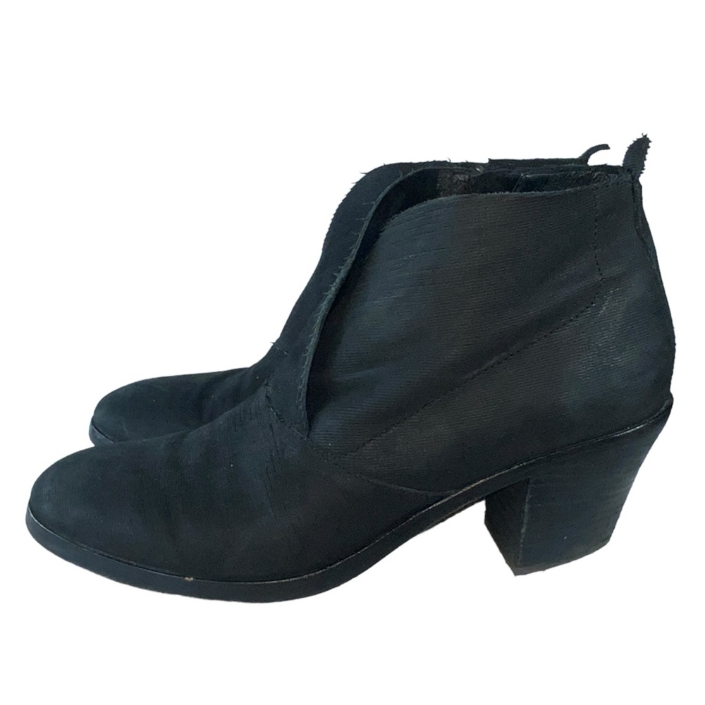 Eileen Fisher Womens Murphy Block Heel Zipper Ankle Boots